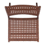 Safavieh Luna Leather Woven Accent Chair , ACH1002 - Cognac Leather/Brown