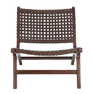 Safavieh Luna Leather Woven Accent Chair , ACH1002