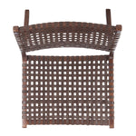 Safavieh Luna Leather Woven Accent Chair , ACH1002 - Brown Leather/Brown