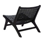 Safavieh Luna Leather Woven Accent Chair , ACH1002 - Black Leather/Black