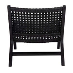 Safavieh Luna Leather Woven Accent Chair , ACH1002 - Black Leather/Black