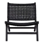Safavieh Luna Leather Woven Accent Chair , ACH1002 - Black Leather/Black