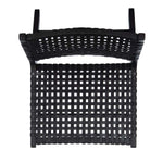 Safavieh Luna Leather Woven Accent Chair , ACH1002 - Black Leather/Black