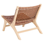 Safavieh Luna Leather Woven Accent Chair , ACH1002 - Cognac / Natural