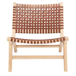Safavieh Luna Leather Woven Accent Chair , ACH1002 - Cognac / Natural