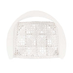 Safavieh Juneau Leather Woven Accent Chair , ACH1003 - White Mindi Wood/White Leather