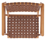 Safavieh Bellona Leather Woven Accent Chair , ACH1004 - Cognac / Natural