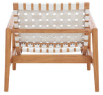 Safavieh Bellona Leather Woven Accent Chair , ACH1004 - White