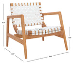 Safavieh Bellona Leather Woven Accent Chair , ACH1004 - White