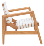 Safavieh Bellona Leather Woven Accent Chair , ACH1004 - White