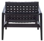 Safavieh Bellona Leather Woven Accent Chair , ACH1004 - Black