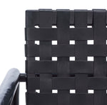 Safavieh Bellona Leather Woven Accent Chair , ACH1004 - Black