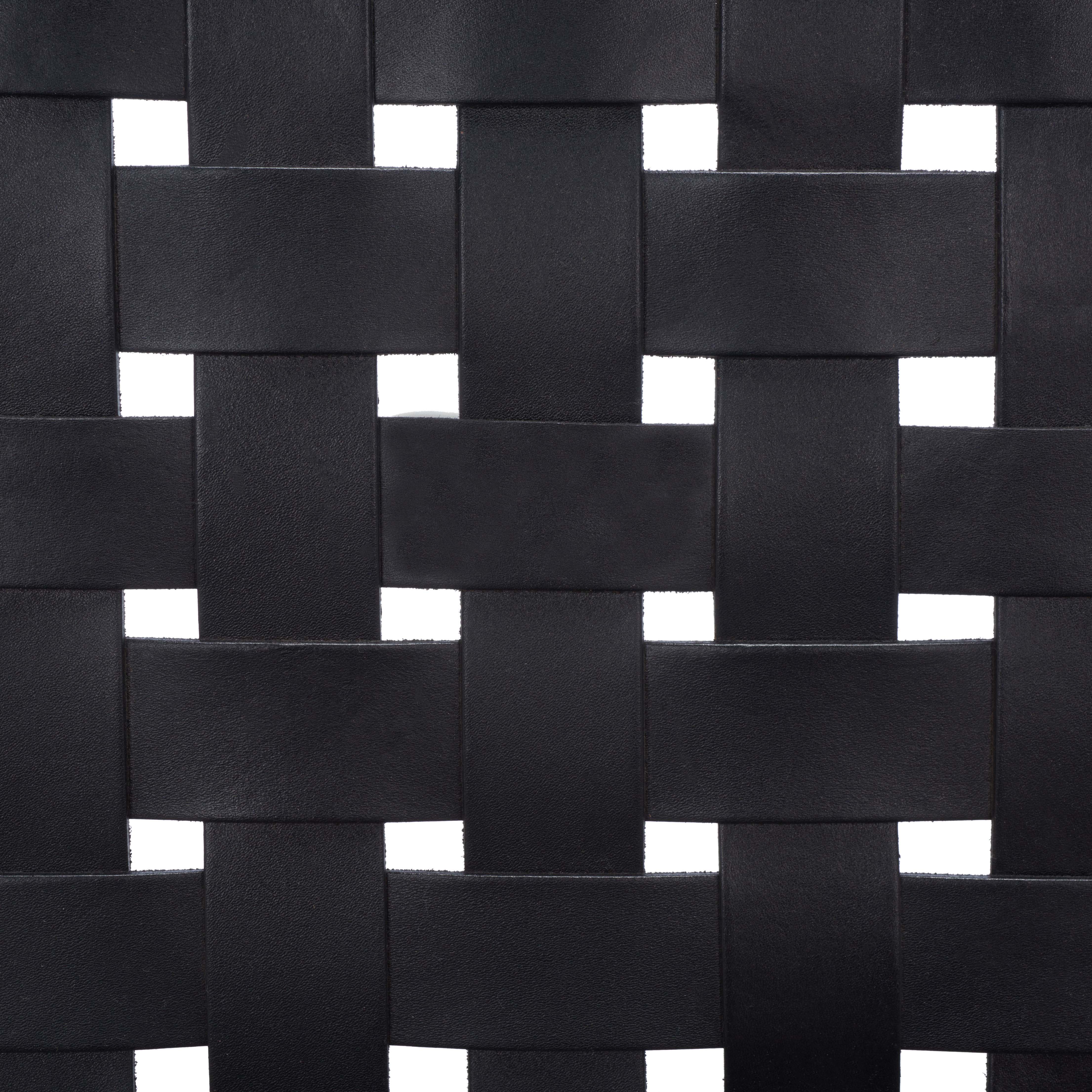 Safavieh Bellona Leather Woven Accent Chair , ACH1004 - Black