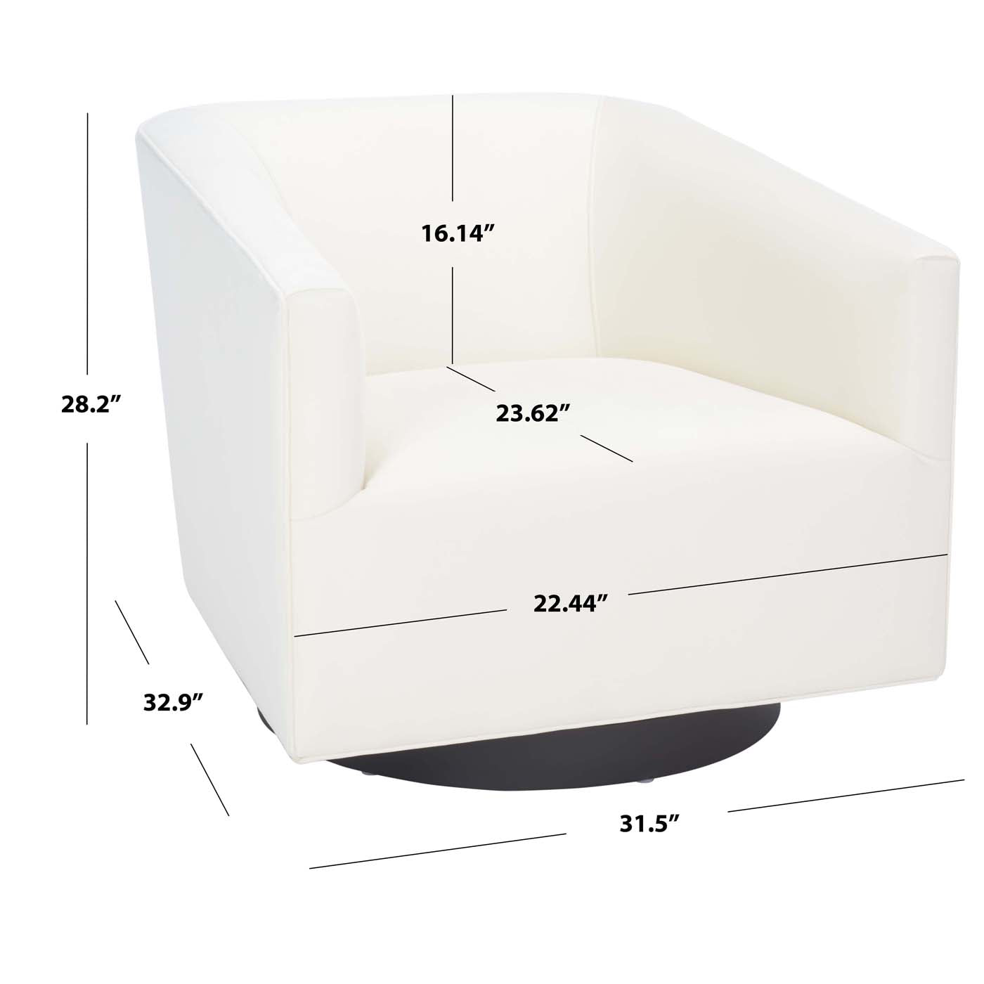 Safavieh Birdie Accent Chair , ACH1302 - Creme