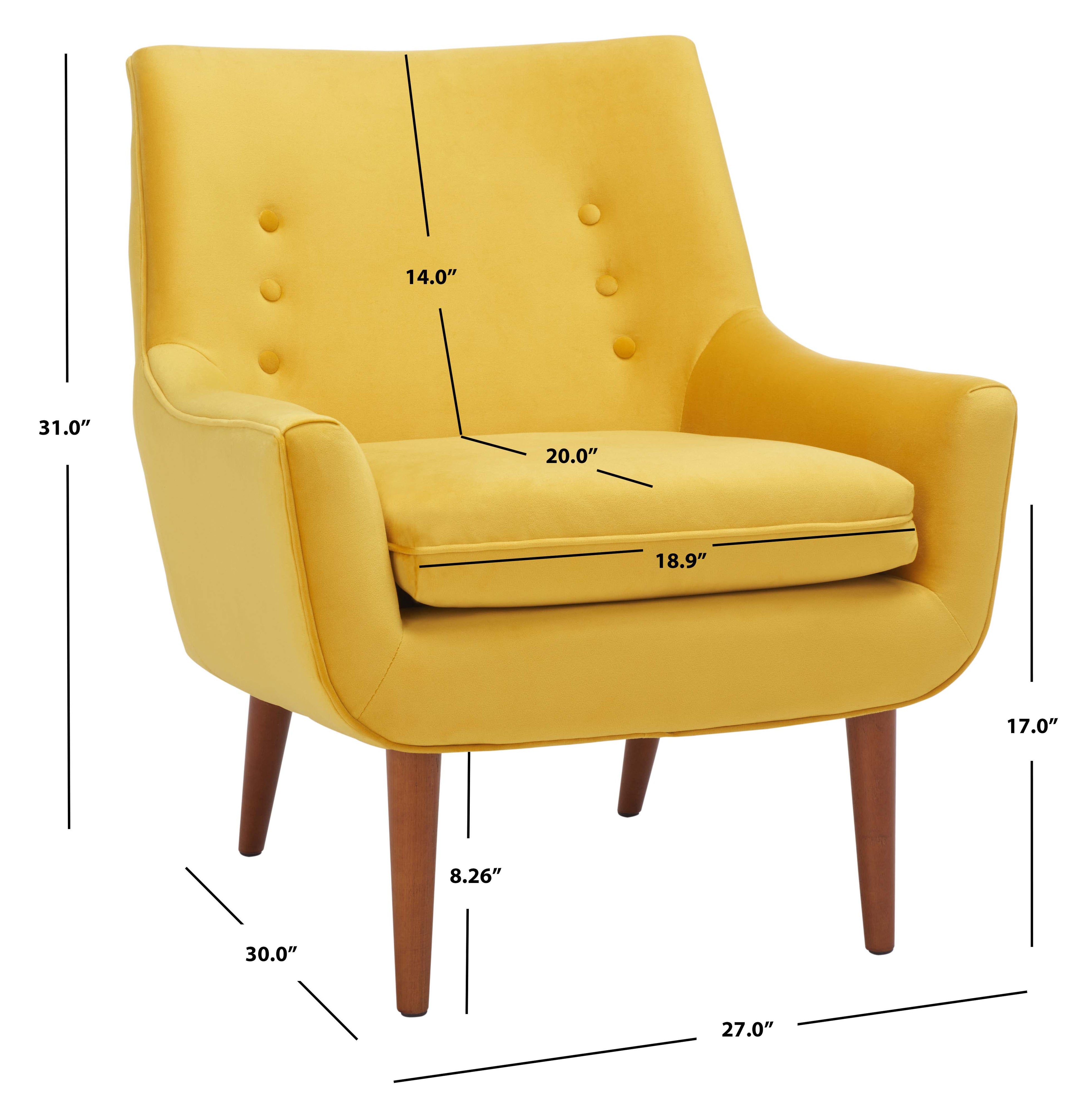 Safavieh Amina Accent Chair , ACH1303 - Gold