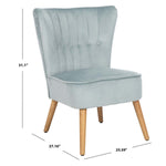 Safavieh June Mid Century Accent Chair , ACH4500 - Slate Blue/Natural