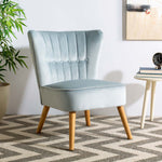 Safavieh June Mid Century Accent Chair , ACH4500 - Slate Blue/Natural