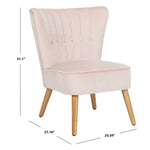 Safavieh June Mid Century Accent Chair , ACH4500 - Blush Pink/Natural
