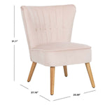 Safavieh June Mid Century Accent Chair , ACH4500 - Blush Pink/Natural