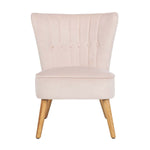 Safavieh June Mid Century Accent Chair , ACH4500 - Blush Pink/Natural