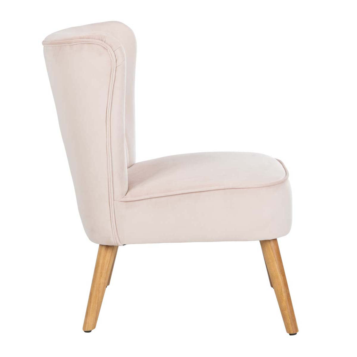 Safavieh June Mid Century Accent Chair , ACH4500 - Blush Pink/Natural