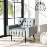 Safavieh Amaris Tufted Accent Chair , ACH4503 - Slate Blue/Black