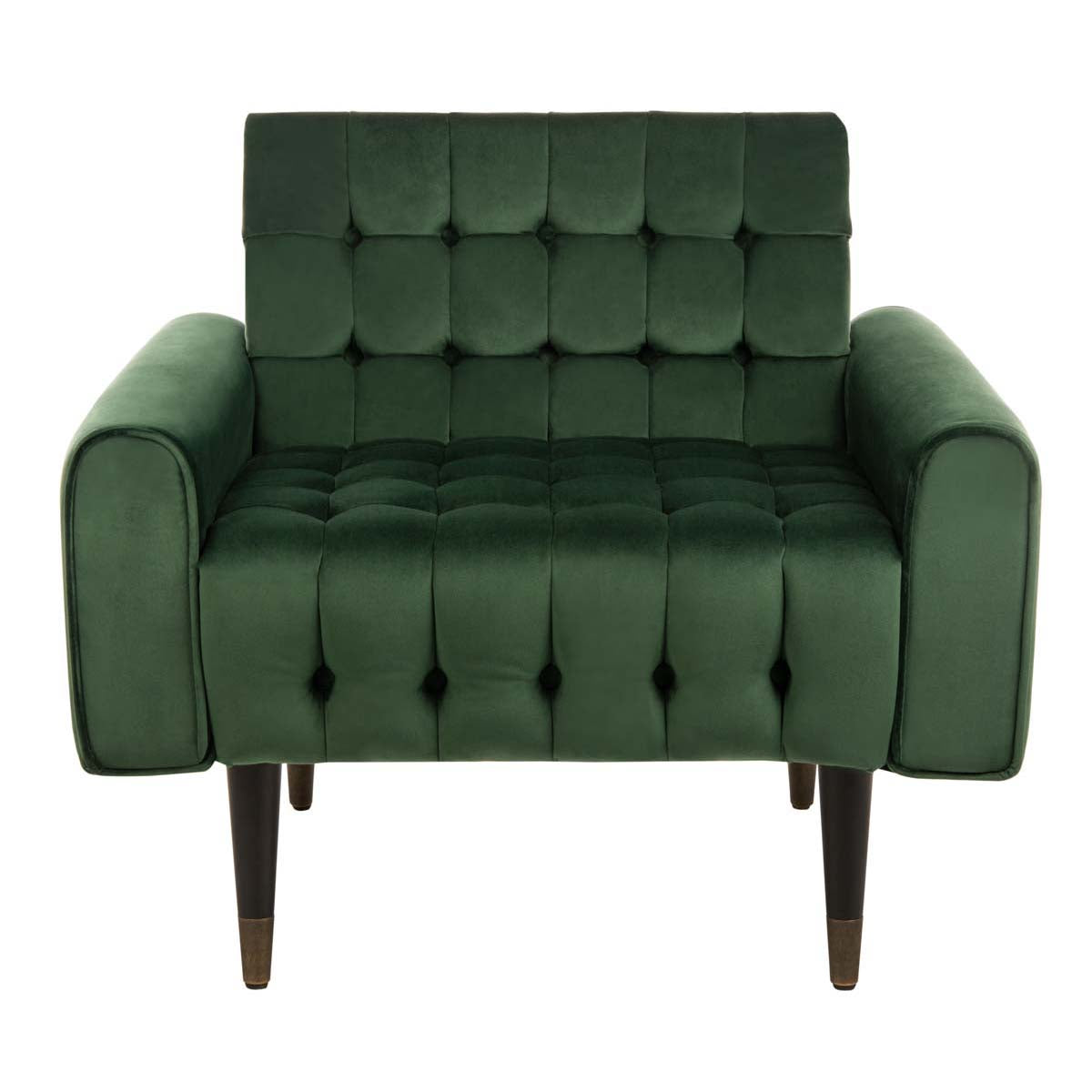 Safavieh Amaris Tufted Accent Chair , ACH4503 - Forest Green/Black