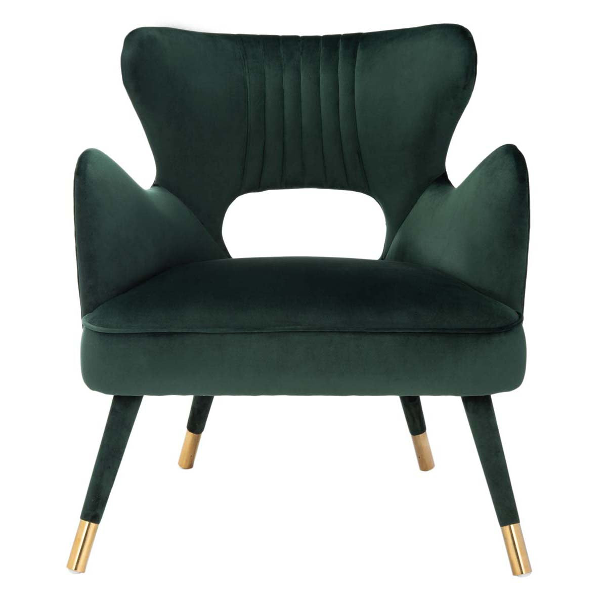 Safavieh Blair Wingback Accent Chair , ACH4504 - Forest Green/Gold