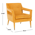 Safavieh Mara Tufted Accent Chair , ACH4505 - Marigold/Gold