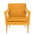 Safavieh Mara Tufted Accent Chair , ACH4505 - Marigold/Gold