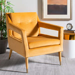 Safavieh Mara Tufted Accent Chair , ACH4505 - Marigold/Gold