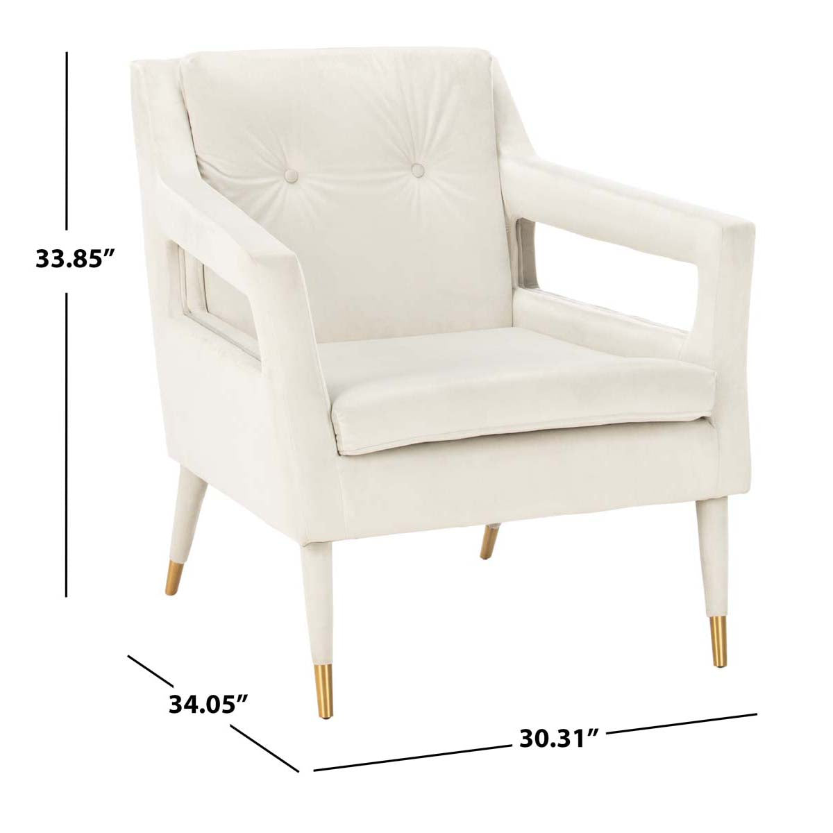 Safavieh Mara Tufted Accent Chair , ACH4505 - Silver/Gold