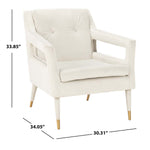 Safavieh Mara Tufted Accent Chair , ACH4505 - Silver/Gold
