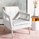 Safavieh Mara Tufted Accent Chair , ACH4505 - Silver/Gold