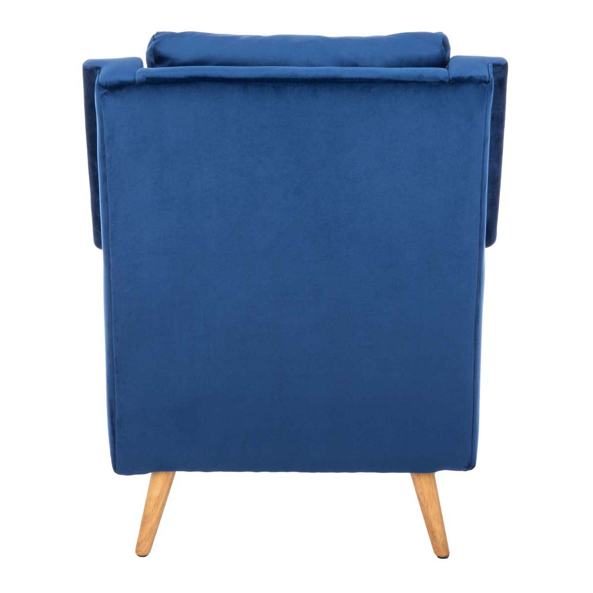 Safavieh Astrid Mid Century Arm Chair , ACH4507 - Navy Velvet/Natural