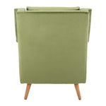 Safavieh Astrid Mid Century Arm Chair , ACH4507 - Olive Velvet/Natural
