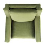 Safavieh Astrid Mid Century Arm Chair , ACH4507 - Olive Velvet/Natural