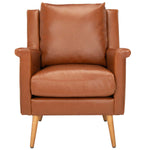 Safavieh Astrid Mid Century Arm Chair , ACH4507 - Cognac Pu/Natural