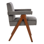 Safavieh Suri Mid Century Arm Chair , ACH4508 - Dark Grey Velvet/Walnut