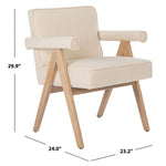 Safavieh Suri Mid Century Arm Chair, ACH4508 - Bone Linen/White