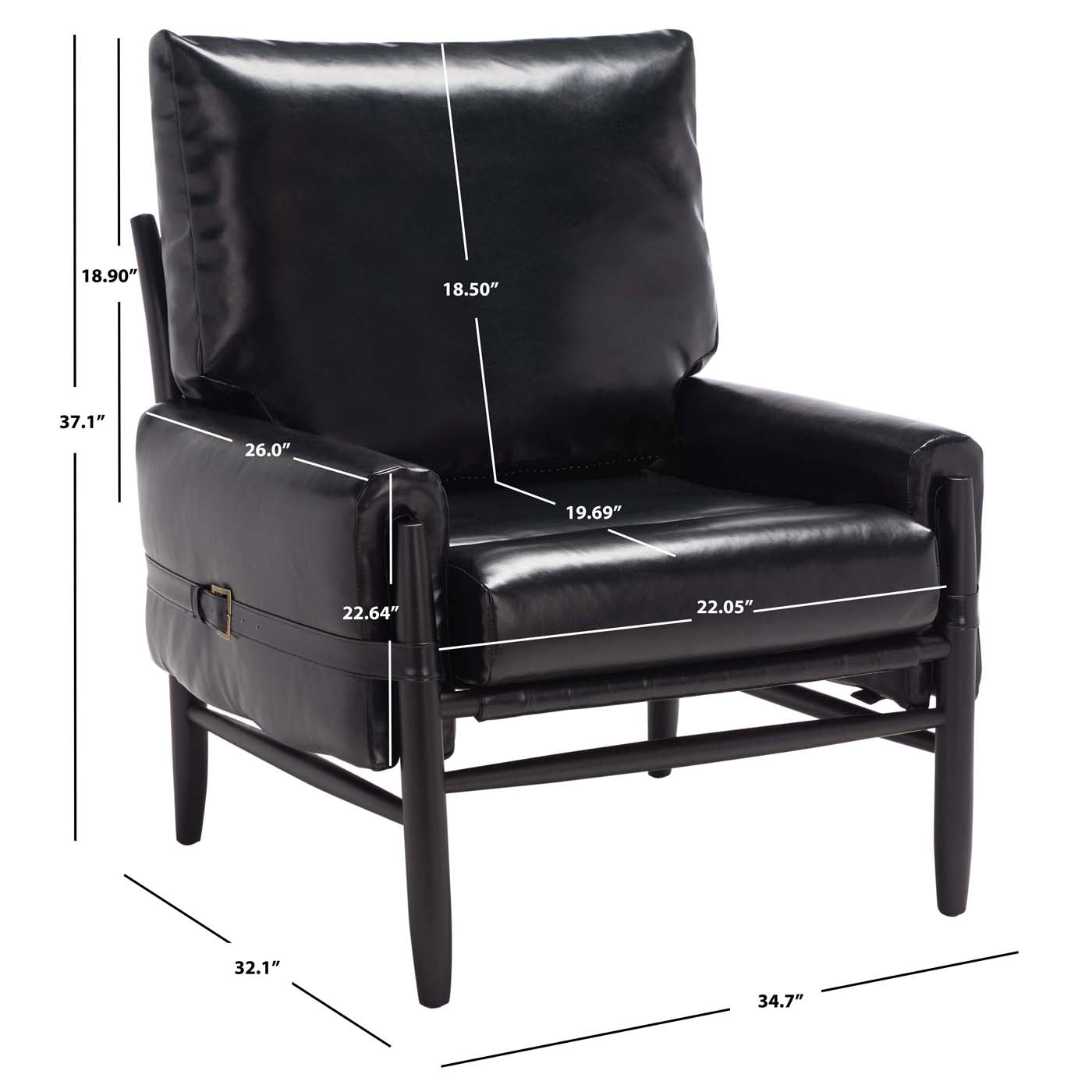 Safavieh Oslo Mid Century Arm Chair , ACH4509