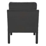 Safavieh Genoa Upholstered Arm Chair , ACH4510 - Black Velvet