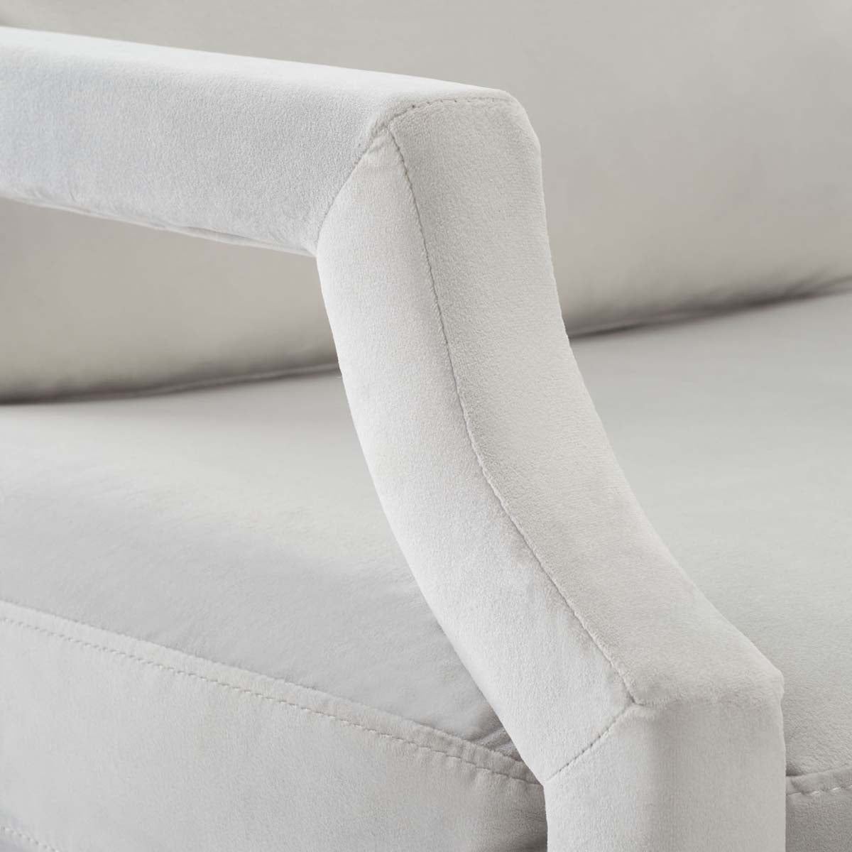 Safavieh Genoa Upholstered Arm Chair , ACH4510 - Light Grey Velvet