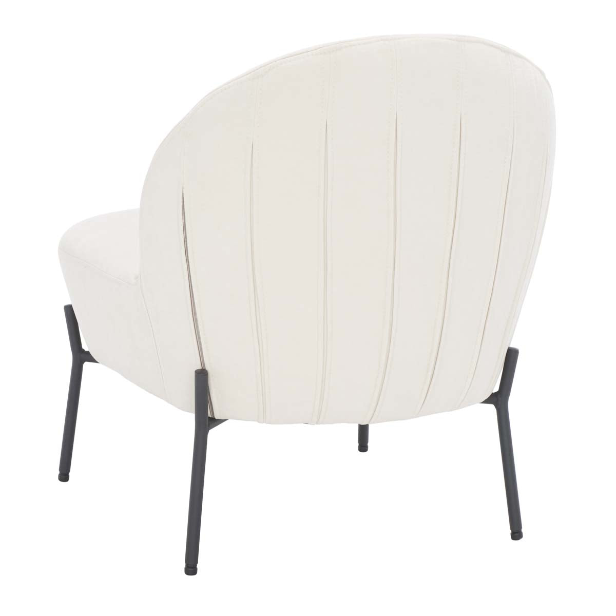 Safavieh Brax Petite Slipper Chair , ACH5101 - Cream / Black