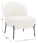 Safavieh Brax Petite Slipper Chair , ACH5101 - Cream / Black