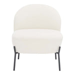 Safavieh Brax Petite Slipper Chair , ACH5101 - Cream / Black