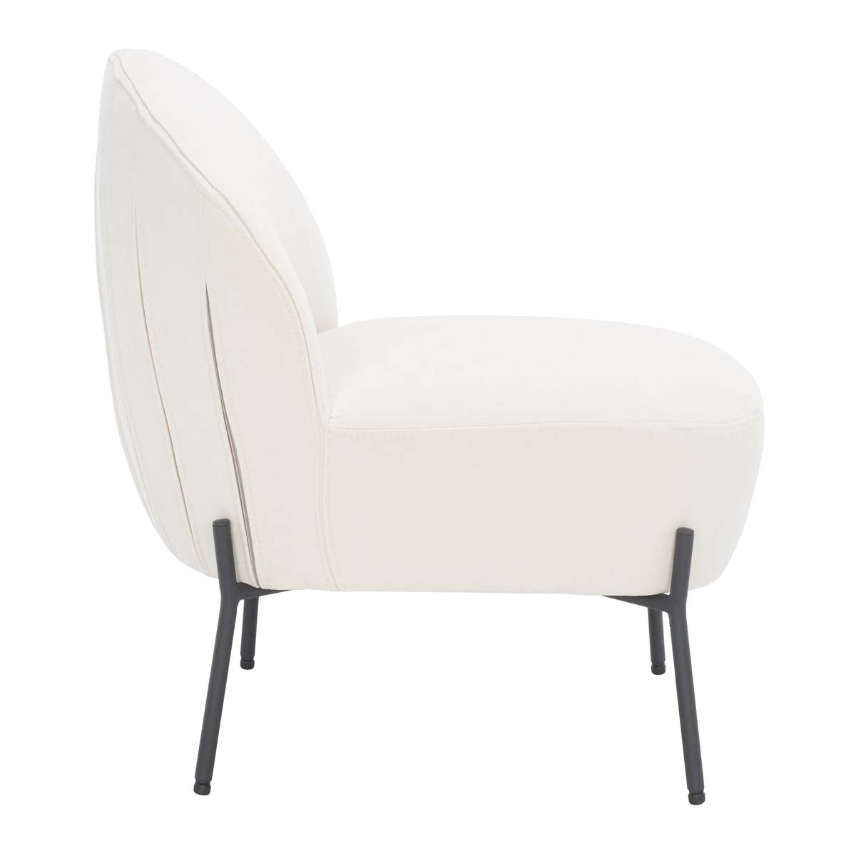 Safavieh Brax Petite Slipper Chair , ACH5101 - Cream / Black