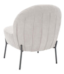 Safavieh Brax Petite Slipper Chair , ACH5101 - Light Grey / Black