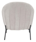 Safavieh Brax Petite Slipper Chair , ACH5101 - Light Grey / Black