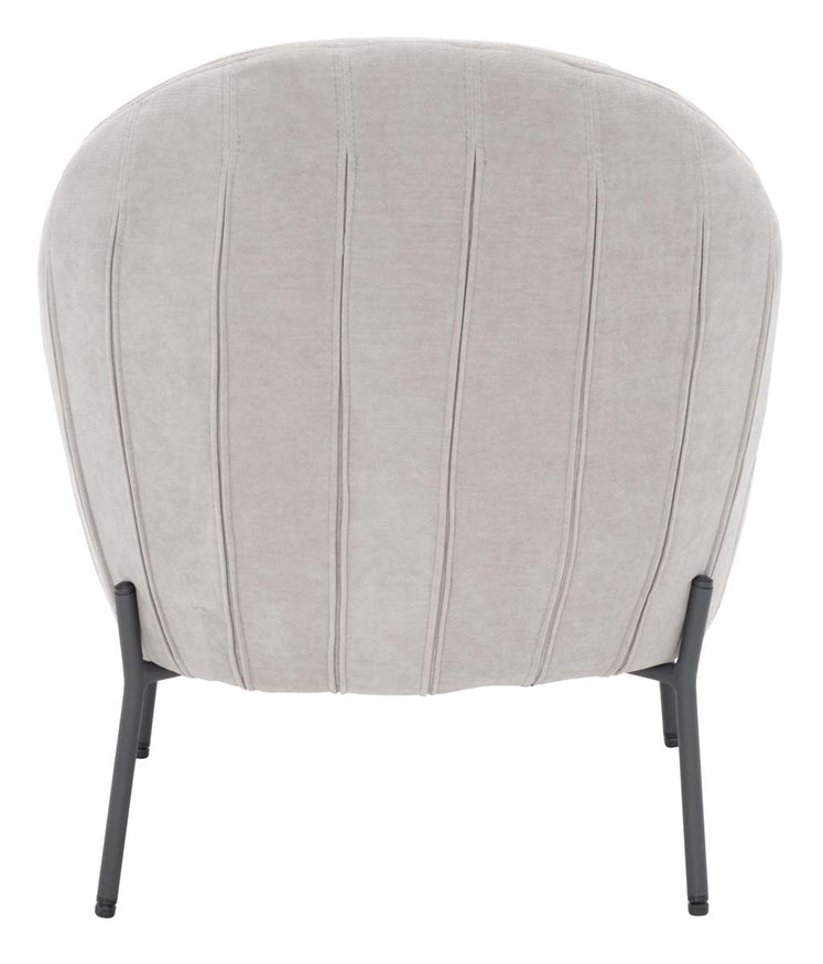 Safavieh Brax Petite Slipper Chair , ACH5101 - Light Grey / Black